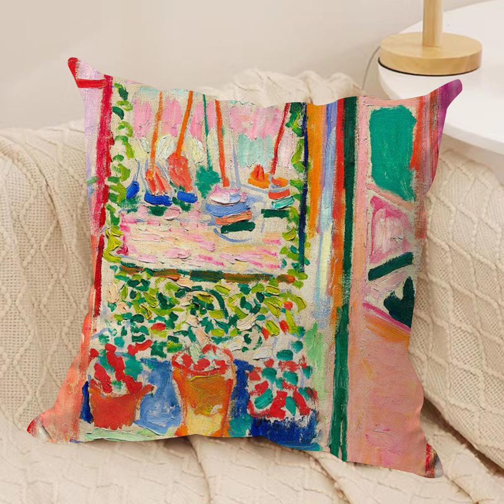 H-Henri M-Matisse Painting Cushion Cover Soft Plush Double-Sided Printed Sofa Pillow Cushion Cover | Cozy All-Season Decor Gift