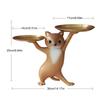 Resin Entrance Key Tray Cat Sculpture Art Crafts Desktop Candy Storage Container Holiday Gifts Home Decor for Living Room Office