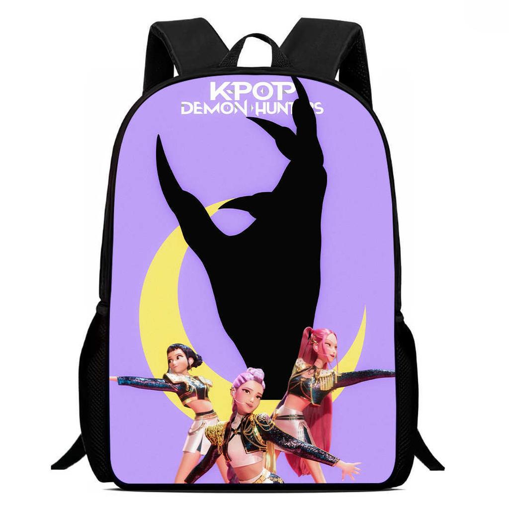 Printed Witch Hunters Student School Bag, Cartoon K-Pop Backpack Lightweight Casual 123Rd Grade Male