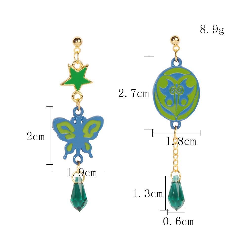 Anime JoJos Bizarre Adventure Ohrringe Stone Ocean Cosplay Jolyne Cujoh Kujo Schmetterling Ohrringe Ohrclips Für Frauen Männer Schmuck