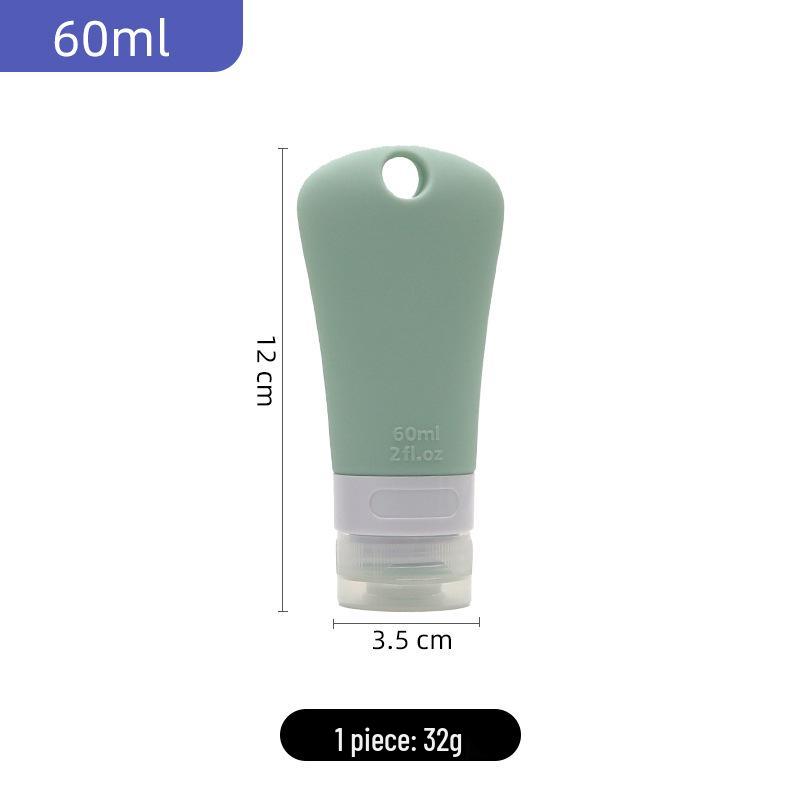 Tragbare Nachfüllbare Silikon-Reiseflasche mit großem Fassungsvermögen und Aufhängeloch