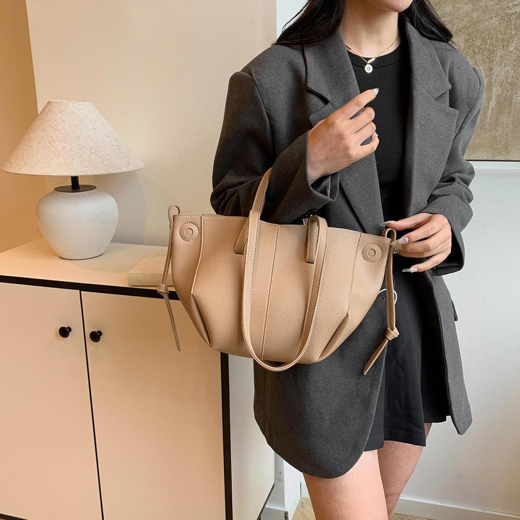 Geantă de mână nișă cu aripi, tendință coreeană 2025 pentru femei – Geantă tote de mare capacitate