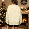 Women's Christmas Print Neck Long Sleeve Sweatshirt