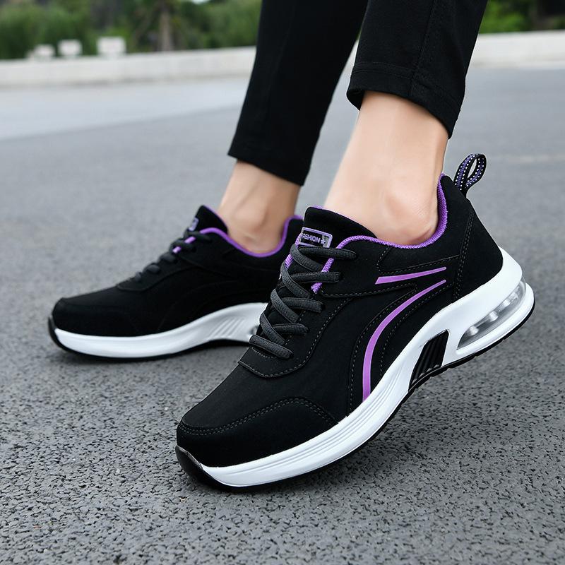 2025 autumn new women's shoes fashionable and comfortable sports shoes platform-soled fly-woven mesh casual sports women's shoes
