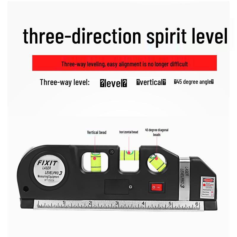 Multi-Functional High Precision Laser Level for Household and Infrared Cross-Line Decoration