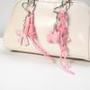 Braided Rope Bag Charm Lovely Heart Keychain Handbag Pendant Ornaments Bows Keyrings Fashion Keyholders