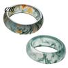 Hypoallergener Fingerring Falscher Natürlicher Moosachat Ring, Falscher Edelstein Statement Heilende Naturinspirierte Schmuckstein für Männer Frauen Band