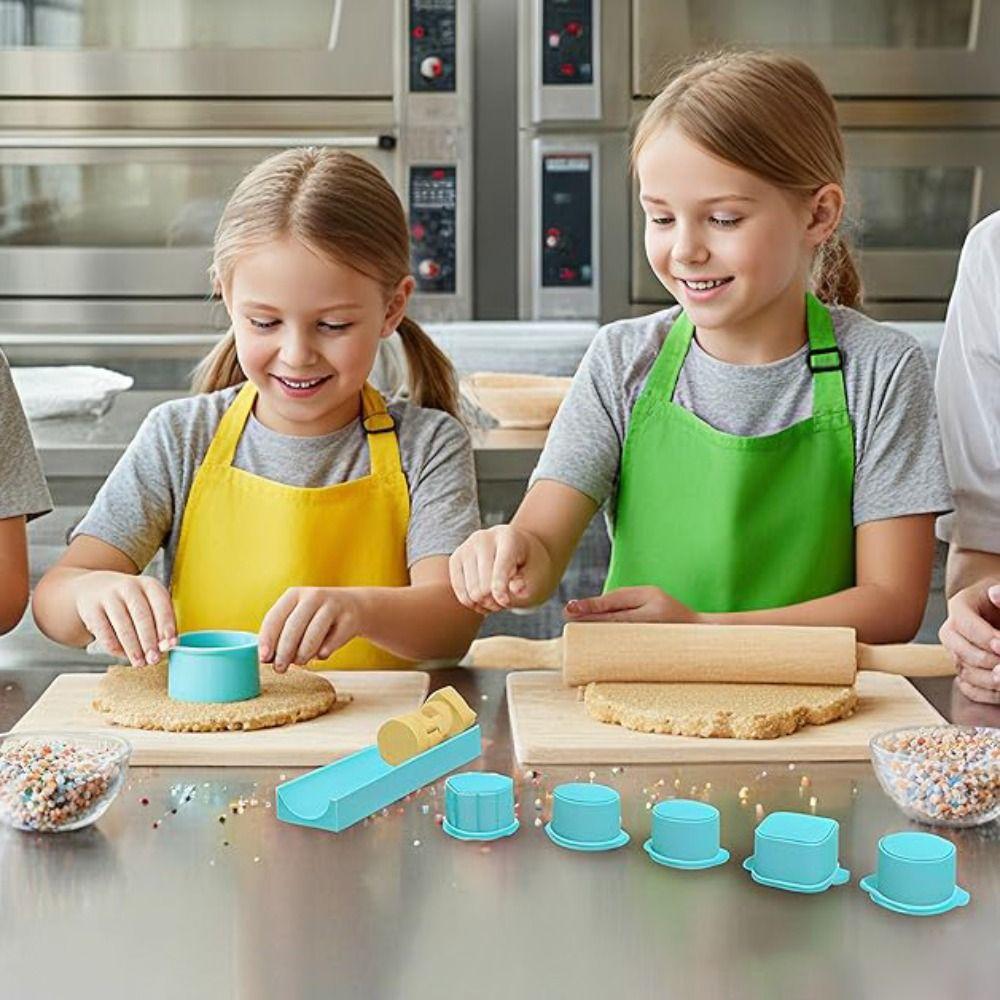 6PCS with Tray Cake Pop Mold Set Food Grade Plastic Cookies Cutter Cake Circle Maker  Bakery