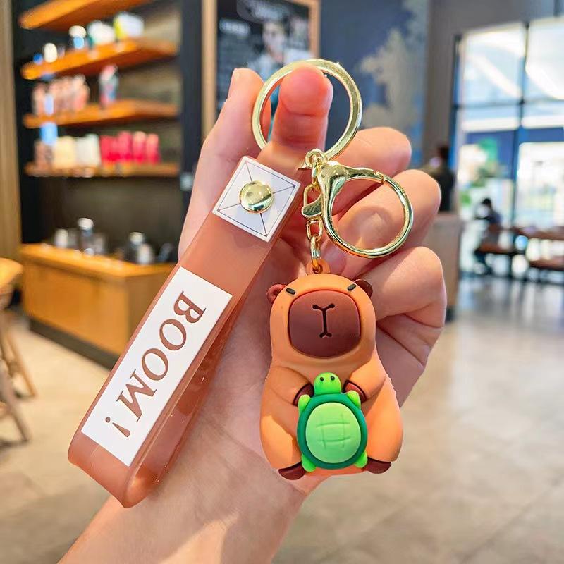 Creative Cartoon Kapibara Capybara Jun Keychain Doll Boys and Girls Cute Bag Pendant Small Gift