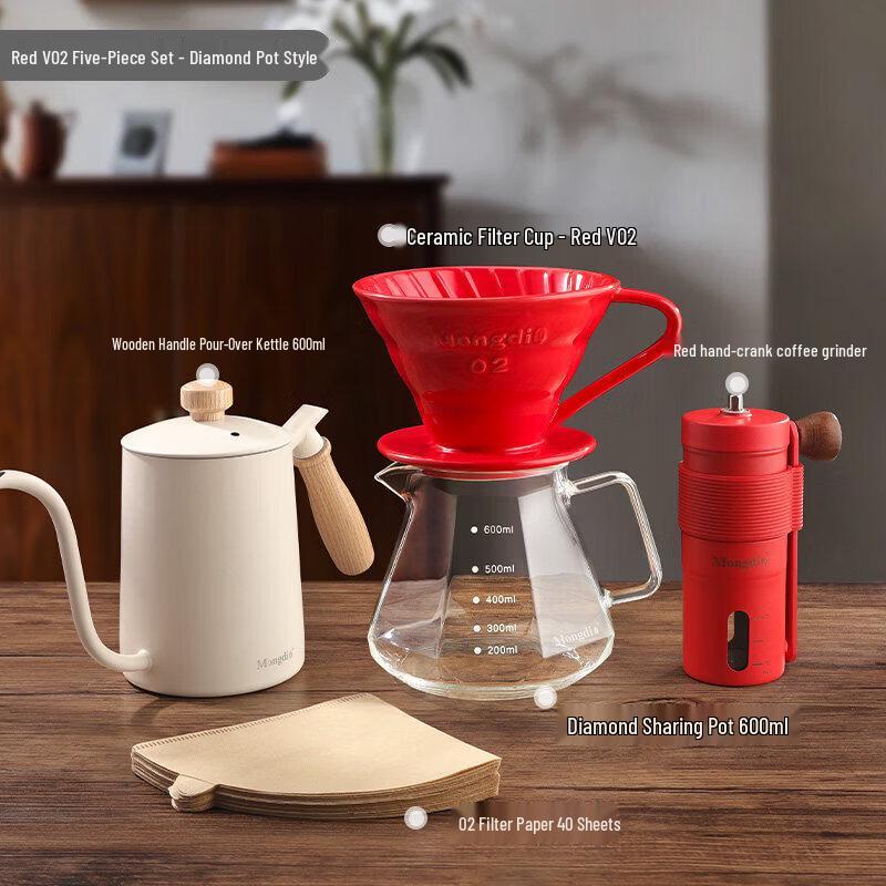 Qiwei V60 Ceramic Hand Drip Coffee Set
