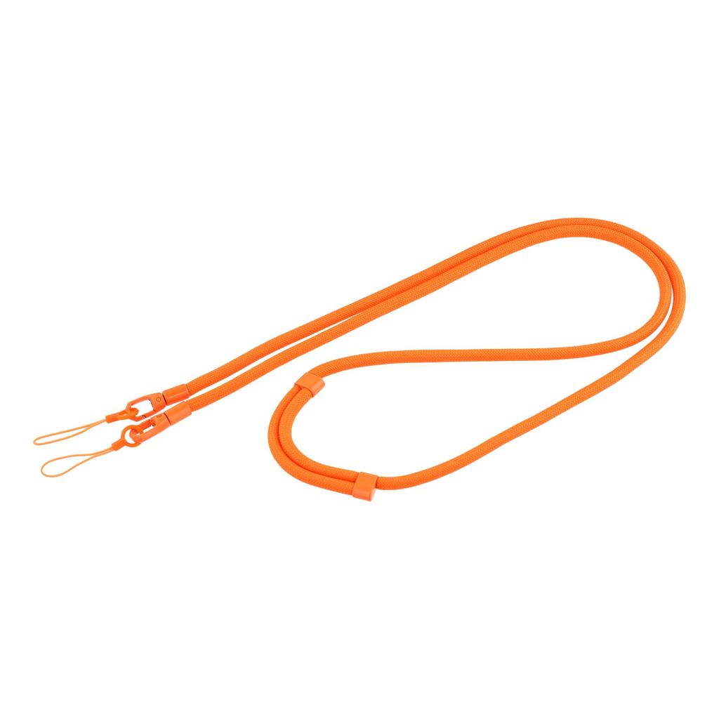 7MM Double Clasp Adjustable Lanyard Polyester Zinc Alloy Shoulder Strap for Dual-Hole Phone Cases