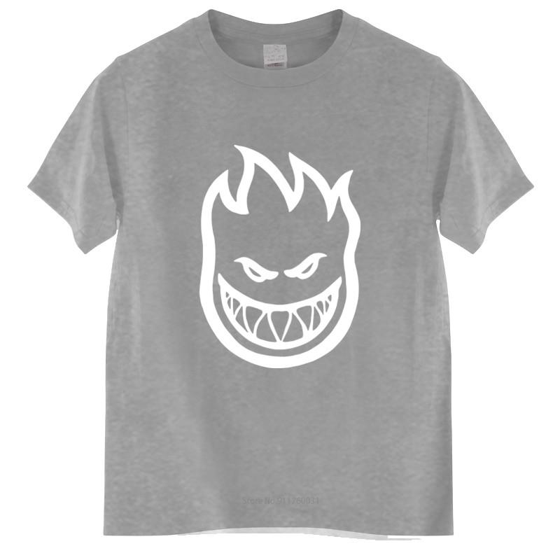 

Мужская футболка лето мужская футболка с принтом букв SPITFIRE Skateboard бренд ситкомы топ футболки унисекс футболка S серый