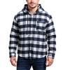 Men's Sports And Leisure Loose Checkered Hooded Shirt Jacket