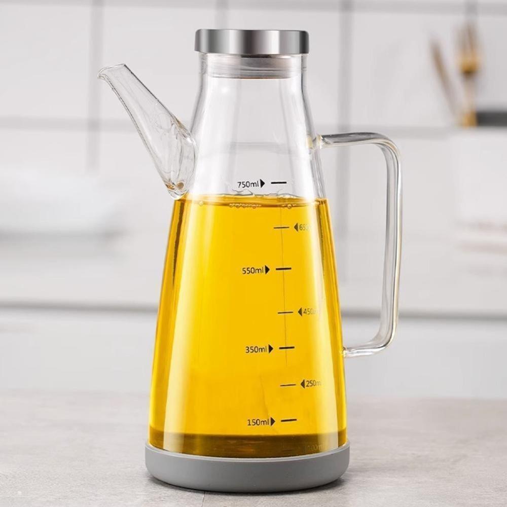 Large Capacity Glass Oil Pot Leak-Proof Seasoning Bottle New Oil Dispenser Bottle Household
