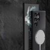 Suitable for Samsung S24 Ultra Carbon Fiber Mobile Phone Case Magnetic Suction S22 Ultra Thin Kevlar Anti Fall S23 Protective Case