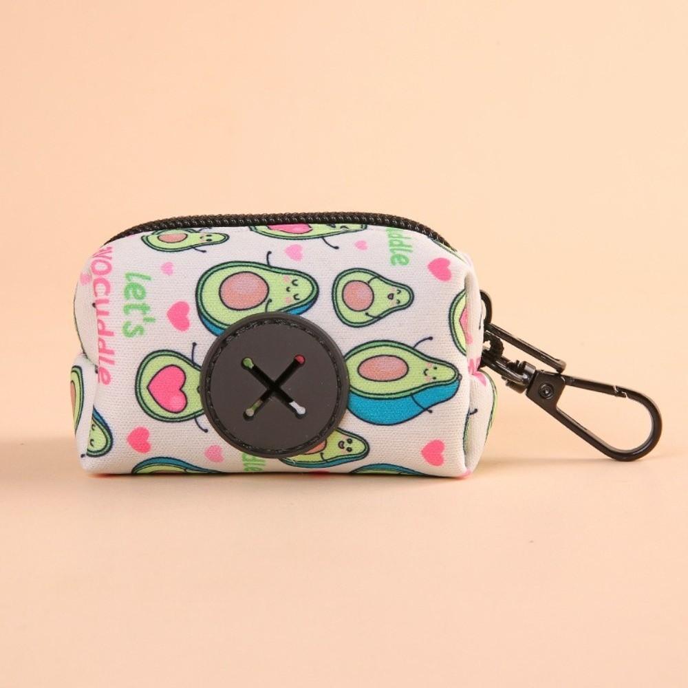 Waterproof Dog Poo Bag Holder Cute Fruit Pattern Gabage Bag Organizer for Dog Leash