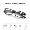 4 Pairs of Sports Reading Glasses for Men and Women - Anti Blue Light Anti Slip Rectangular Frame 4 Color Options