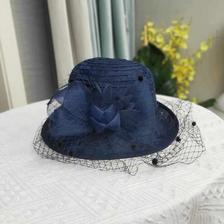 New Women's Summer Curled Mesh Visor Court Retro Elegant Lace Flower Travel Sunscreen Topper Tide