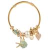 Inlaid Diamond Starfish Shell Pendant Adjustable Bracelet Beach Vacation Style Women's Jewelry