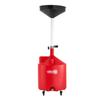 68L Waste Oil Drain Tank, Industrial Fluid Drain Tank with Adjustable Funnel Height, Portable Oil Drainer with Wheels, Fluid Fuel Transfer Drainage