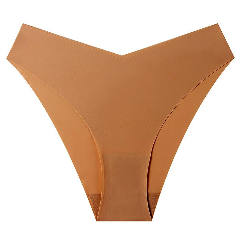 Plus Size Ladies Spring and Summer Sports Fast Dry Breathable Ice Silk Non Mark Low Waist Triangle Briefs