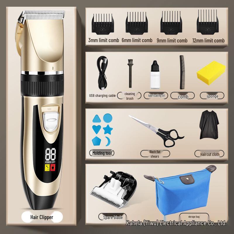 Rechargeable Electric Hair Clipper & Trimmer Combo for Self-Haircuts