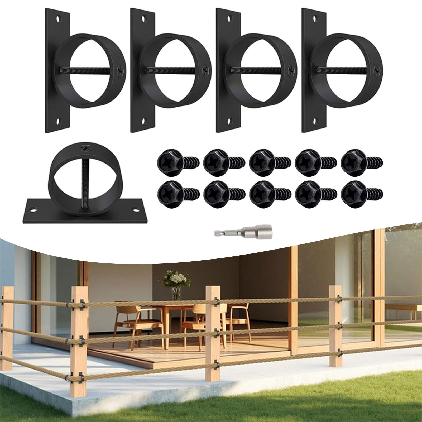 

5x Держатели кронштейнов для веревочного ограждения Декоративные джутовые веревки Держатель для ограждения Боевой якорь Откидные кронштейны