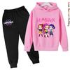 KPop Demon Hunters Girls Hoodie Tracksuit Character Hoodie HD Print Autumn Kids Hoodie Set Thin Fleece Hoodie Set Polyester