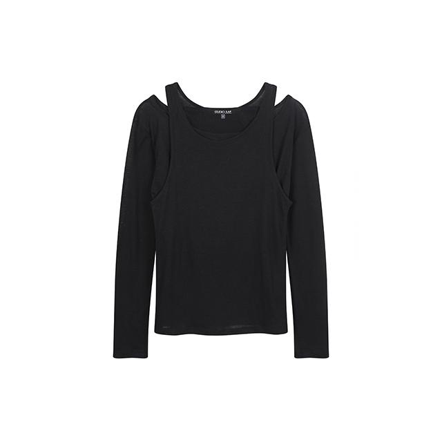LAP Sleeveless Layered Long Sleeve Set Ar2Ex463