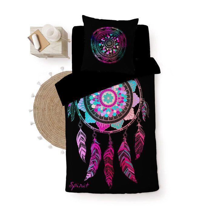 Parure housse de couette 140 x 200 cm spirit porte bonheur