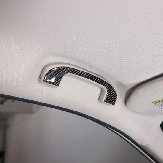 Soft Carbon Fiber Interior Roof Handle Sticker For Nissan Pathfinder 2013-18