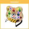 Montessori Wooden Led Light Busy Board For 3-year-olds Flashing Buttons And Switches Educational Sensory Toy