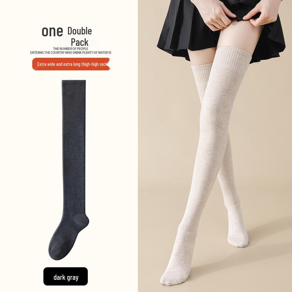 Women's Thick Over-the-Knee Socks: Autumn/Winter Style, Perfect for High School Girls.