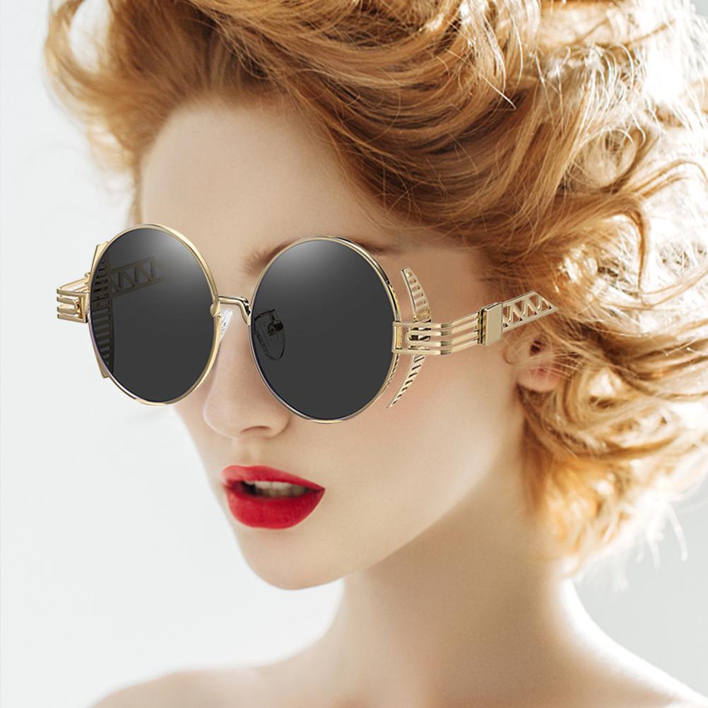 Vintage Punk Style Sunglasses Retro Round Metal Frame Sun Glasses Men Fashion Glasses