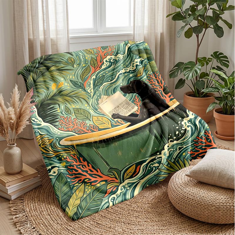 Diverse Canine Expressions Theme blanket Lightweight Warm Flannel Blanket Decorative Throw Blanket for Home Decoration