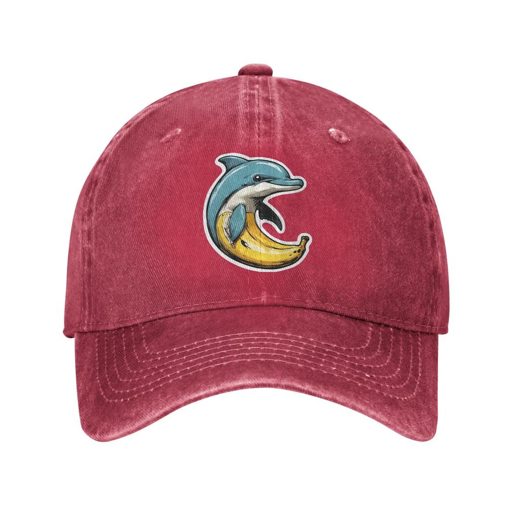 Bananitta Dolphinita Italian Brainrot Meme Baseball Caps Unisex Women Distressed Washed Snapback Cap Unstructured Soft Hats Cap