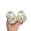 Baby Girls' Velvet Cotton Shoes: Soft Sole, Elastic Band, Non-Slip Shoe Covers for Autumn/Winter (0-1 Year)
