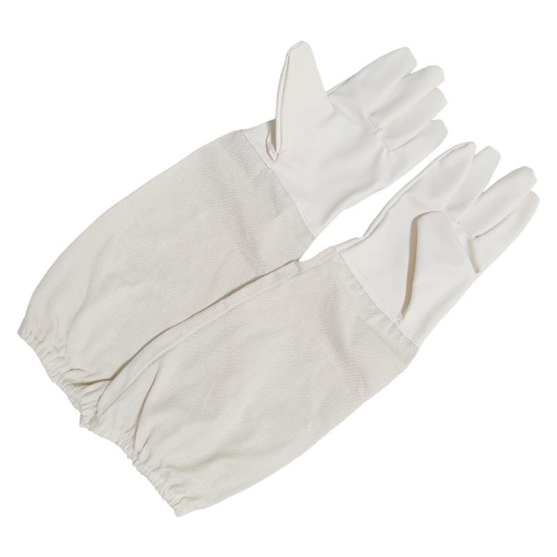 Canvas PU Leather Anti-Bee Sting Protection Gloves - Plus Size