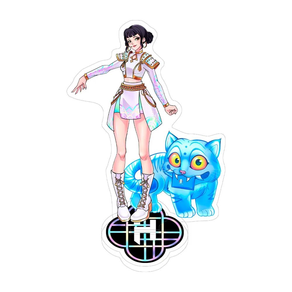 KPop Demon Hunters Superstar Mira Rumi Zoe Acrylic KeyChain Standing Plates Backpack Decoration Pendant Ornament Accessories Toy