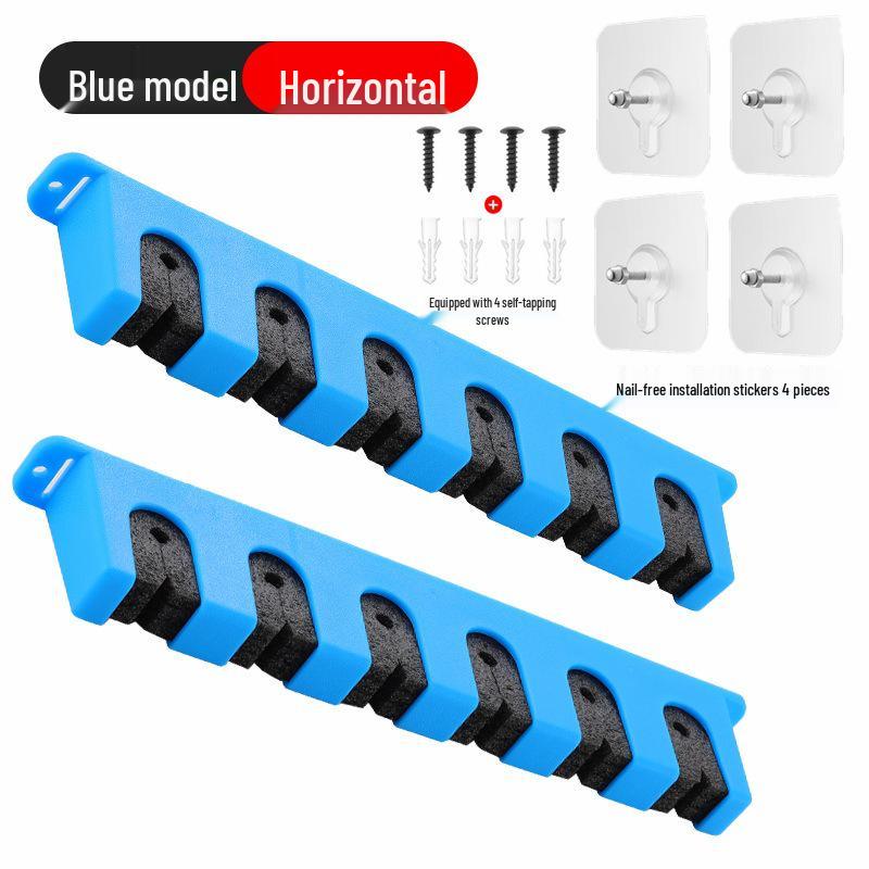 Multi-functional Wall-mounted Fishing Rod Rack - Hole-free Display and Storage