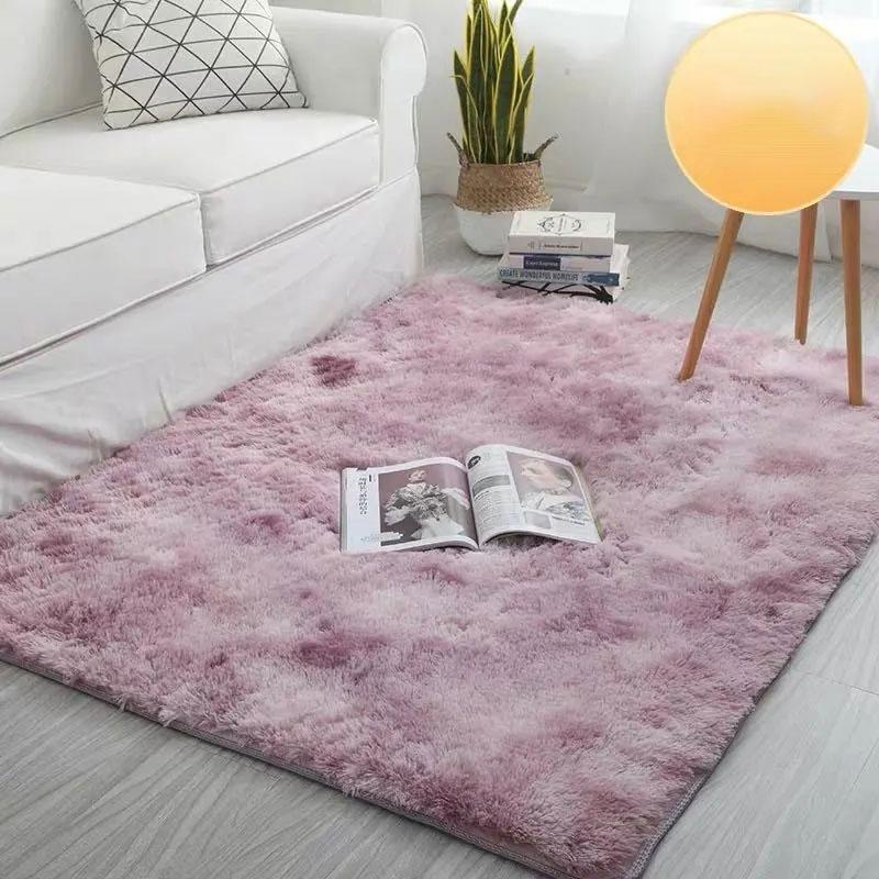 Bettvorleger Große Fläche Voller Schlafzimmerteppich Wohnzimmerbodenmatte Nordischer Plüsch Bettvorleger Sitzteppich