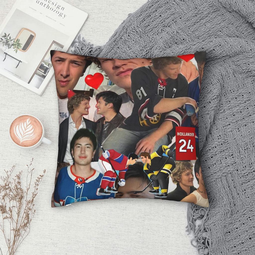 Seat Decor Heated Rivalry Shane Hollander Ilya Rozanov Pillowcase Merch Hudson Williams and Connor Storrie Pillow Cover Zipper