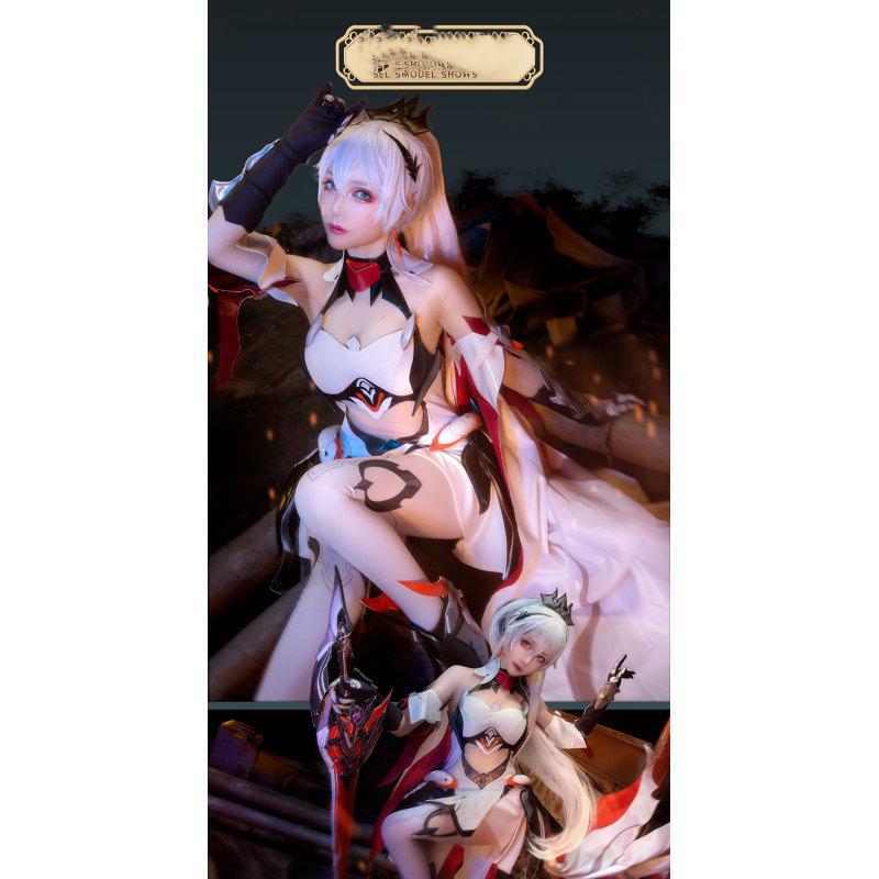 Anime Impact 3 Kiana Kaslana Game Suit Sexy Elegant Dress Uniform Cosplay Costume Halloween Women Outfit NEW