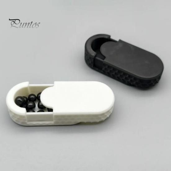 Compact Tablet Container 3D Printed Pill Box with Sliding Cover, Portable Mini Case Honeycomb Texture, Pocket Size Medication Storage for Travel