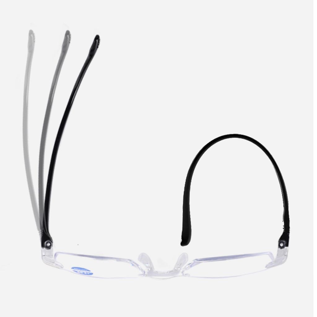 KROKODIL Classic Reading Eyeglasses For Women Men Rimless Design Blue Light Blocking Fashion Presbyopic Eyeglasses
