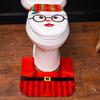 Christmas Decoration Xmas Toilet Cover Rug 40x33cm Toilet Cover 45.5x49cm With Skid Resistant Backing Easy Wash And Reusable