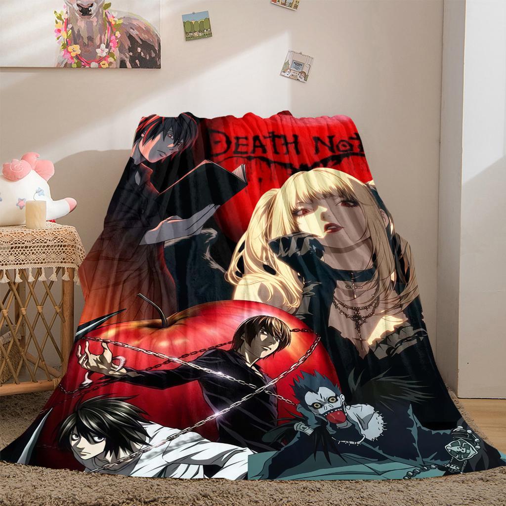 Death Note Ghost Story Luxury Flannel Lightweight Blanket Home Decor Sofa Bed Travel Cover Family Gift LXRa29