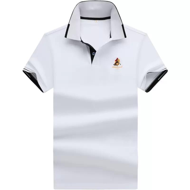 TrendHub New Mens Short Sleeve Polo Shirt Mens Embroidered Top Clothes Men's Business Casual Polo Shirt