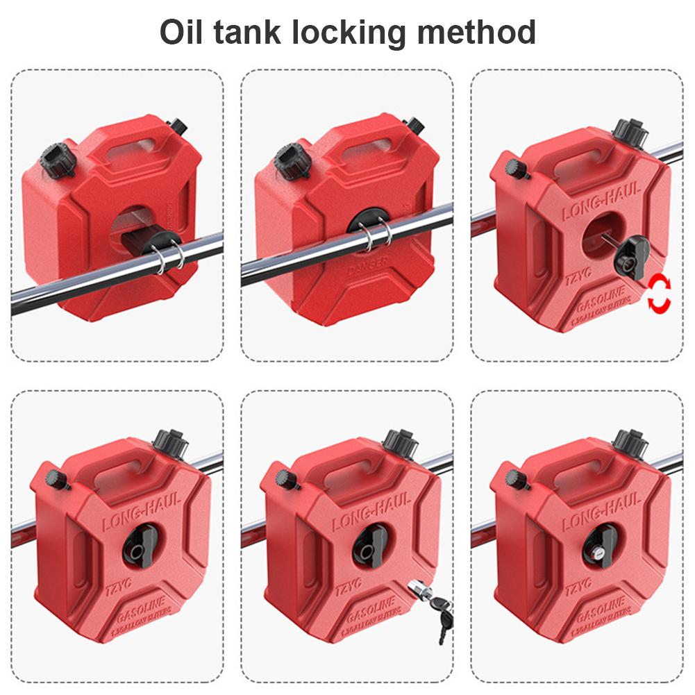 5L Portable Plastic Fuel Tank Petrol Cans Car Jerry Can Mount Motorcycle Jerrycan Emergency Backup For BMW For SUV Accessories