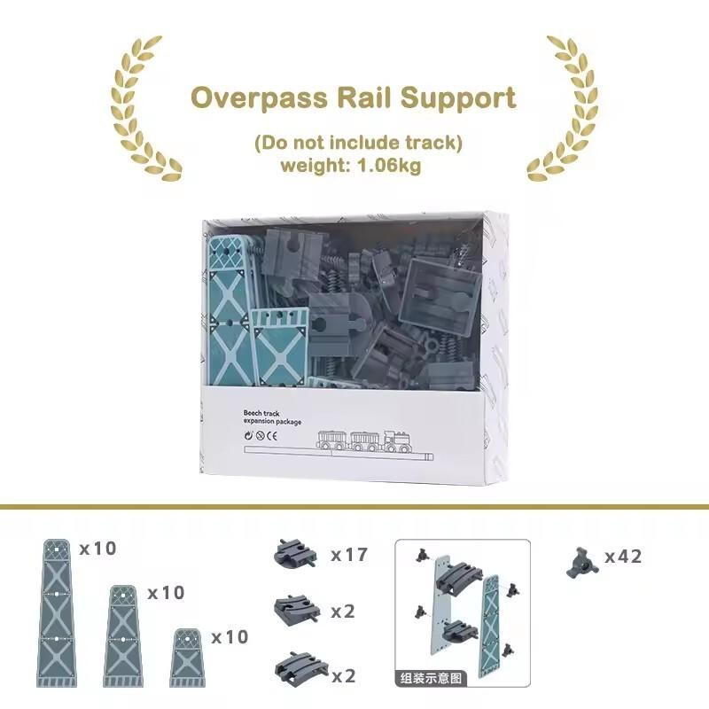 New Colorful Spiral Wooden Tracks All Kinds Railway Bridge Piers fit for Brand Wooden Train Tracks Toys for Children Gift